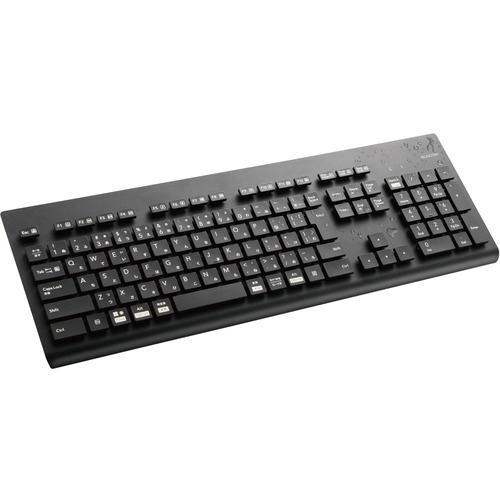 エレコム TK-WS03BMKBK キーボード Bluetooth ワイヤレス メンブレン式 フルサイズ 洗える 抗菌 ブラック TKWS03BMK
