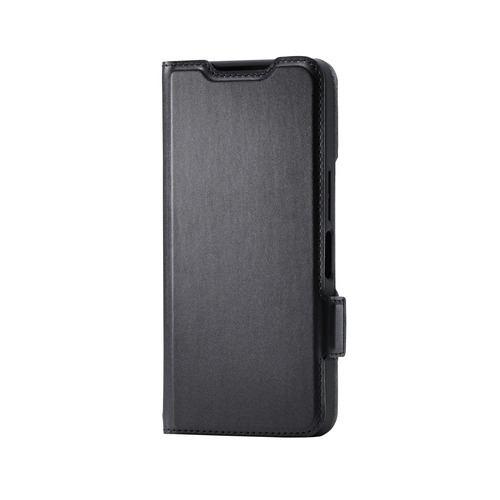 エレコム PM-S251PLFY3BK AQUOS wish5 ( SH-52F ) ケース レザー カバー 手帳型 ブラック