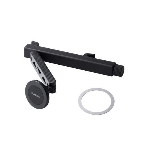 エレコム P-CARS17BK スマホホルダー 車 後部座席用 MagSafe対応 強力N52磁石 全機種対応 携帯スタンド ブラック