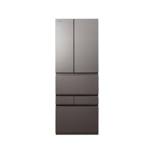 東芝 冷蔵庫 643L 観音開き 6ドア 幅68.5cm 摘みたて野菜室 3段冷凍室 Deliチルド GR-A640XFS(TH) グレー系