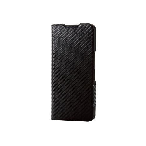 エレコム PM-S241PLFUCB AQUOS wish4 SH-52E ケース レザー カバー 手帳型 マグネット フラップ 薄型 スタンド機能