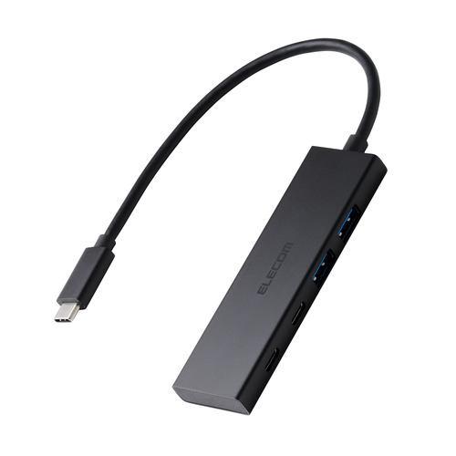 エレコム U3HC-H041PBK USB Type-C ハブ 4ポート 5Gbps PD 100W Mac Windows対応 USB-C ×2 