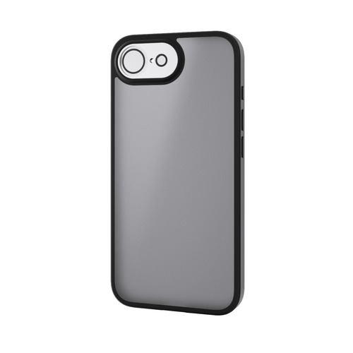 エレコム PM-A25SHVCKKPBK iPhone 16e ハイブリッドケース 極限Plus メタルステッカー付