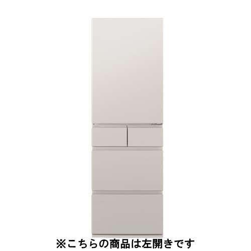 パナソニック 冷蔵庫 450L 左開き 5ドア 幅60cm 大容量冷凍室 トップユニット方式 シャキシャキ野菜室 NR-E45RY3L-C ベージュ