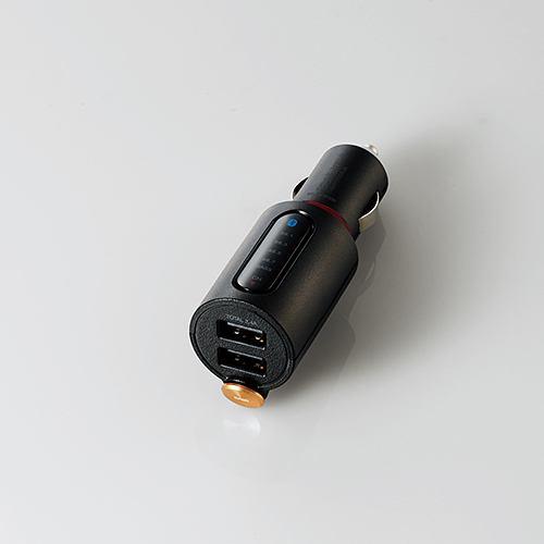 エレコム LAT-FMBTB04BK Bluetooth(R)FMトランスミッター(3.4A/2ポート/重低音) ブラック