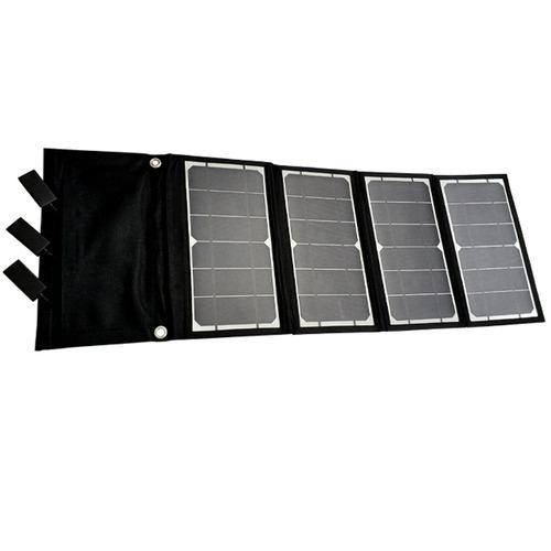 エアージェイ AJ-NSOLAR24W ソーラー充電器24W型3台同時充電ハイパワータイプ ブラック