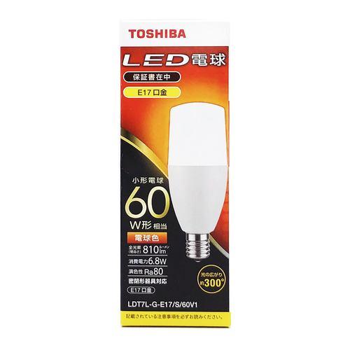 東芝 LDT7L-G-E17/S/60V1 LED電球 E17 60W相当 電球色 T形