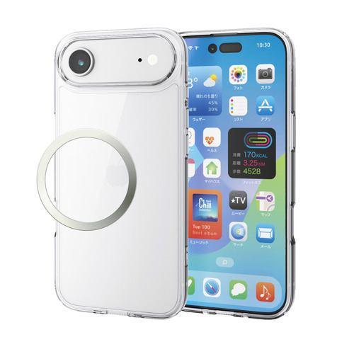 エレコム PM-A25BHVCKCR iPhone Air ケース 磁気吸着対応メタルステッカー付 クリア