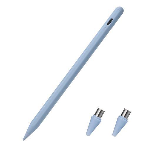 エレコム P-TPACST05BU スタイラスペン 充電式 USB Type-C ペン先2個付属 スマホ タブレット対応 ブルー