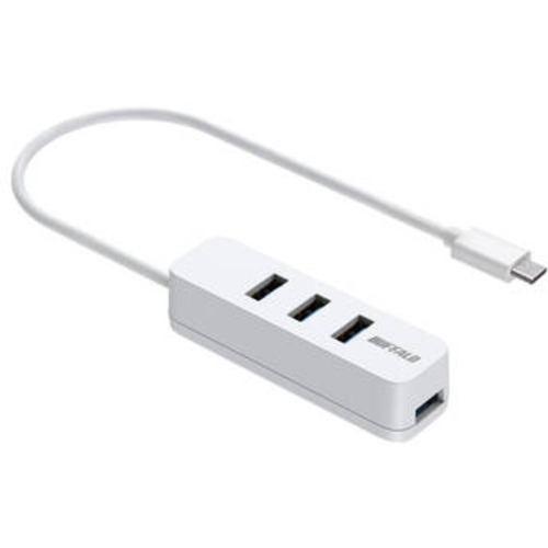 BUFFALO BSH4U320C1WH USBハブ ホワイト
