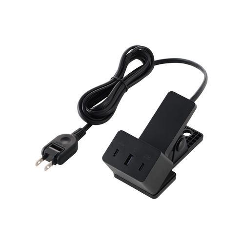 エレコム MPA-AC11867BK クリップ型AC充電器(67W/USB Type-C×2+USB-A×1) 高出力 PD/PPS対応 GaNII