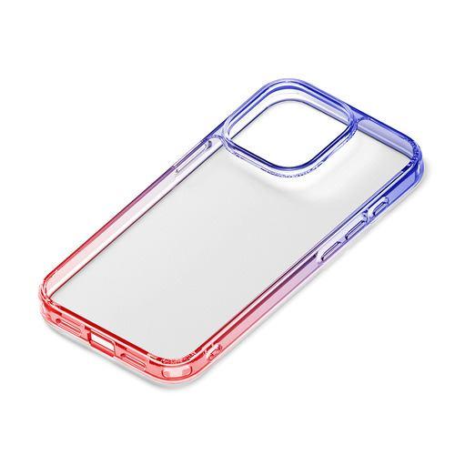 PGA PG-23BPT10PP iPhone15Pro グラデーションハイブリッドケース Premium Style パープル×レッド PG23B