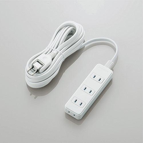 エレコム T-ST02N-2450WH シャッタータップ 4個口 5m ホワイト