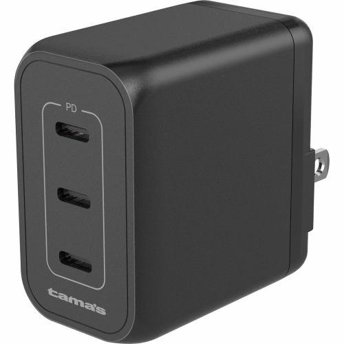 多摩電子工業 PD65W コンセントチャージャー C×3 ブラック TAP146C3K