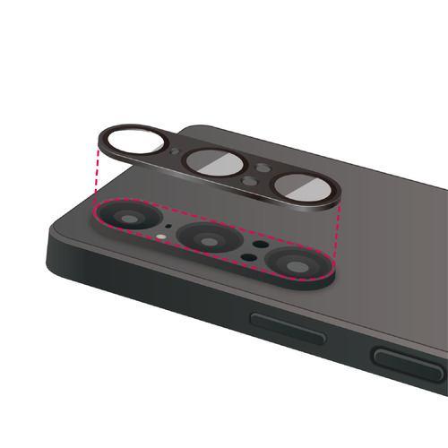 エレコム PM-X251FLLG Xperia 1 VII ( SO-51F ) ガラスフィルム アルミフレーム 表面硬度10H 気泡防止 ブラック