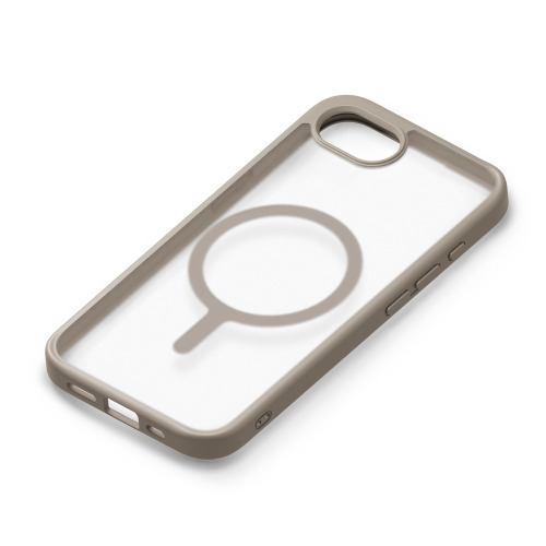 PGA PG-25KMH04BE iPhone 16e用 MagSafe対応 ハイブリッドケース マットベージュ