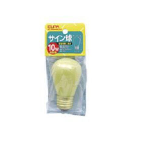 ELPA G-300H(Y) サイン球 10W E26 イエロー