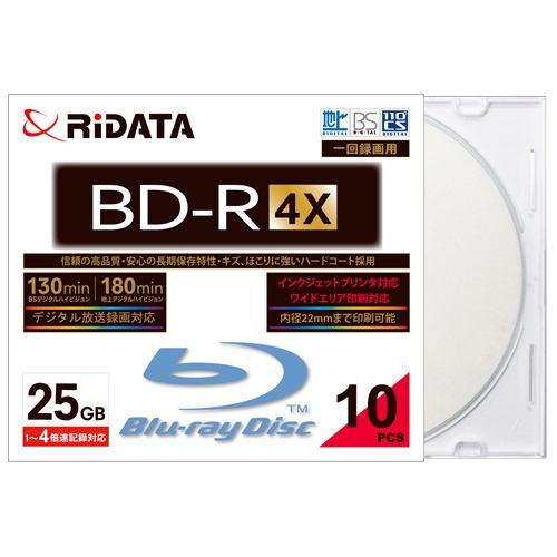 RiDATA 録画用BD-R 10枚パック (スリムケース) BDR130PW4X10PSCC