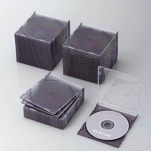 ケース エレコム CD DVD CCD-JSCS50CBK Blu-ray/DVD/CDケース スリム/PS/1枚収納 クリアブラック