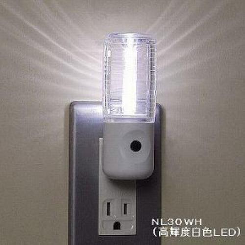 ヤザワ NL30WH LEDセンサーナイトライト ホワイト
