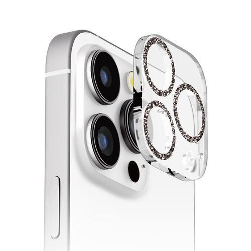 PGA PG-24BCLG06BK iPhone 16 Pro/16 Pro Max用 カメラフルプロテクター [ラメブラック] Premium S