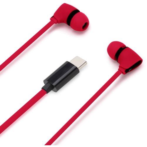 PGA PG-SECE4RD1 USB Type-Cコネクタ ステレオイヤホン カナルタイプ Premium Style コード長1.2m レッド 