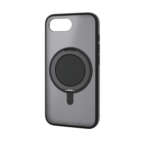 エレコム PM-A25SMAGSTBK iPhone 16e ハイブリッドケース MAGKEEP スタンド