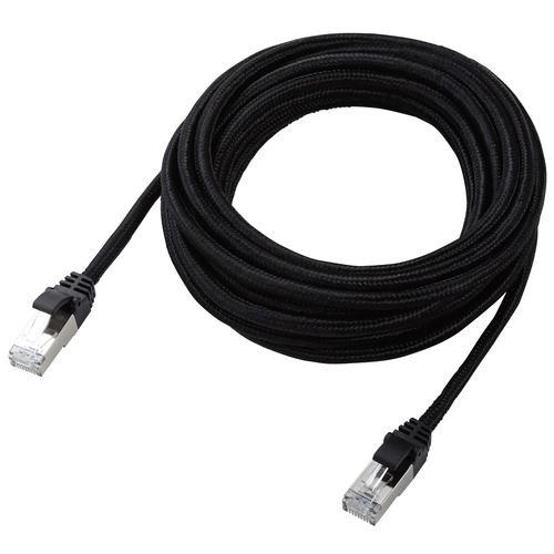 エレコム LD-TWSM/BK50 LANケーブル CAT7 5m 爪折れ防止 メッシュ シールド構造ブラック