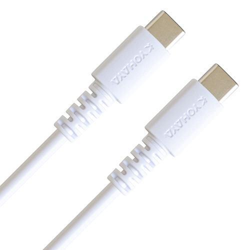 京ハヤ JKNMCCC050WH USB C TO C ケーブル USB Power Delivery対応 曲げに強い4方向スリット 50cm ホワ