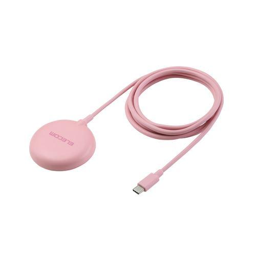 エレコム W-MA10PN ワイヤレス充電器 マグネット式 Qi2 15W 高速充電 ピンク