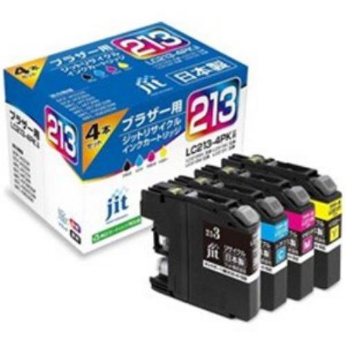 ジット JITKB2134P ブラザー brother:LC213-4PK(4色パック)対応 ジット リサイクルインク カートリッジ