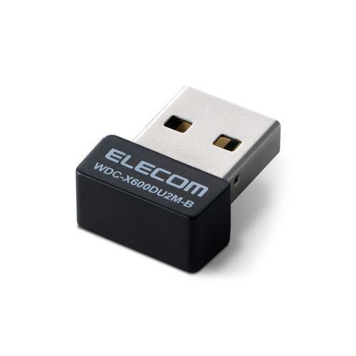 エレコム WDC-X600DU2M-B Wi-Fi 6対応 USB2.0 小型無線LANアダプター 超小型 Windows 11/10対応
