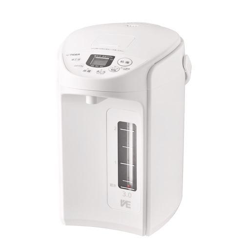タイガー魔法瓶 PIQ-G300WC VE電気ポット 3.0L クールホワイト