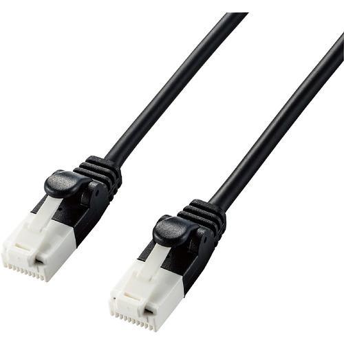 エレコム LD-GPAYT/BK50 やわらかLANケーブル CAT6A 爪折れ防止 5.0m ブラック