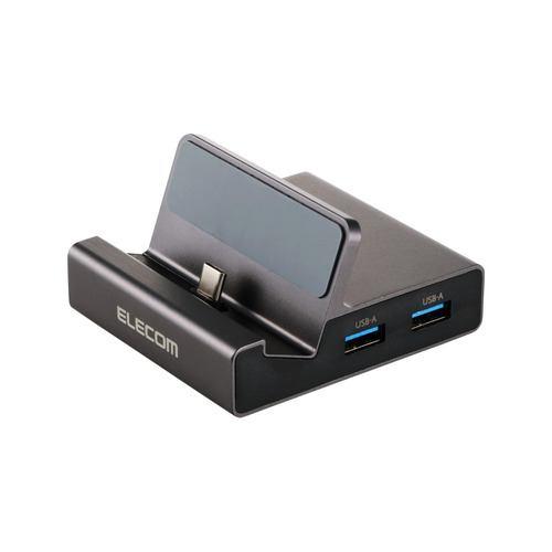 エレコム DST-P060BPGY USB Type-C ドッキングステーション 6in1 USB-C/4K対応 HDMI/SDカード グレー