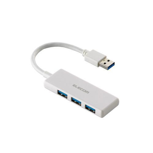 エレコム U3H-H030WH USB ハブ USB3.2 Gen1 USB-A x 3 ポートバスパワー Win Mac対応 ホワイト