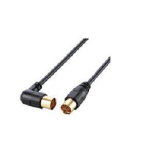 エレコム AV-ATLS10BK アンテナケーブル(L型-ストレート) 1m
