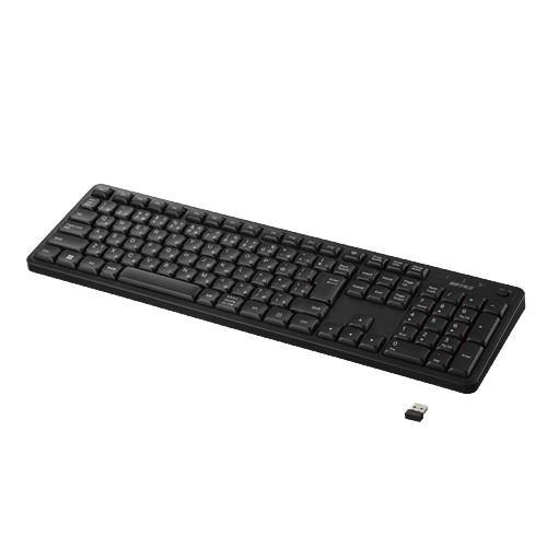 BUFFALO BSKBW340BK フルキーボード 109キー 日本語配列 無線2.4GHz 静音設計 Windows Chrome対応 ブラック