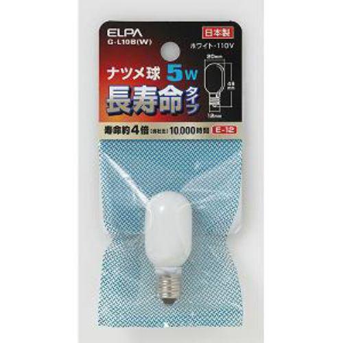 ELPA ナツメ球5WE12Wロング G-L10B(W)