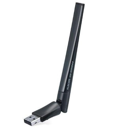 エレコム WDC-433DU2H2-B 無線LAN子機/受信機/無線LANアダプタ/11ac/n/a/g/b 433+150Mbps USB2.0用