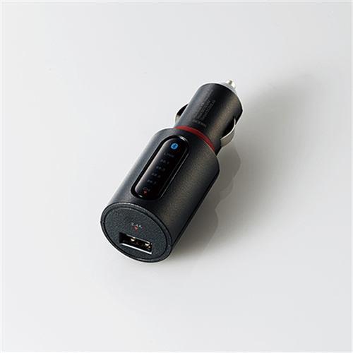 エレコム LAT-FMBT02BK Bluetooth(R)FMトランスミッター(2.4A/1ポート) ブラック