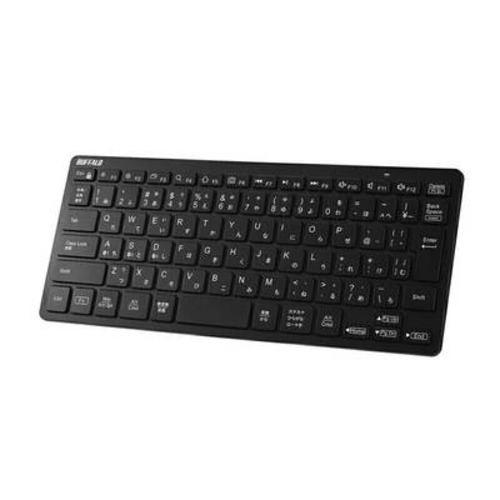 BUFFALO BSKBB340BK ワイヤレスキーボード Bluetooth対応 テンキーレス 日本語配列 ブラック