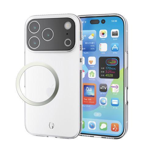 エレコム PM-A25CUCTKPCR iPhone 17 Pro ケース カメラレンズカバー搭載 磁気吸着対応メタルステッカー付 極限保護 クリア