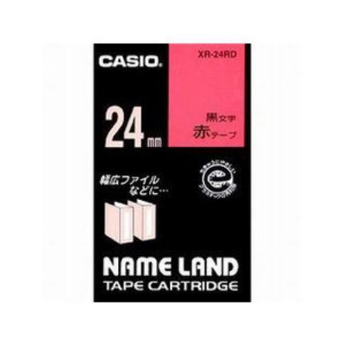 カシオ ネームランド スタンダードテープ 24mm幅(赤テープ/黒文字)