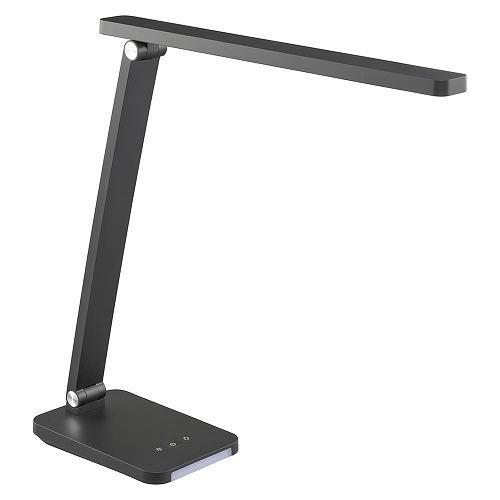 オーム電機 ODS-LDR618K-K LEDデスクライト タッチ式4段階調光 3段階調色 520lm ナイトライト付 ブラック