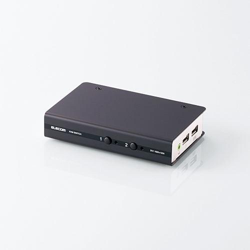 エレコム KVM-DVHDU2 DVI対応パソコン自動切替器(2台用)
