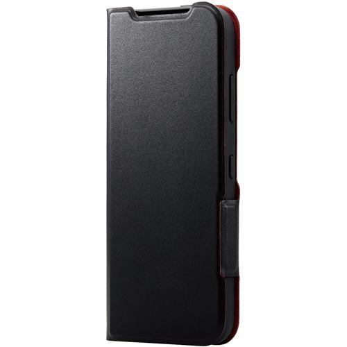 エレコム PM-K222PLFUBK レザーケース/手帳型/UltraSlim/薄型/磁石付き/ブラック PMK222PLFUBK