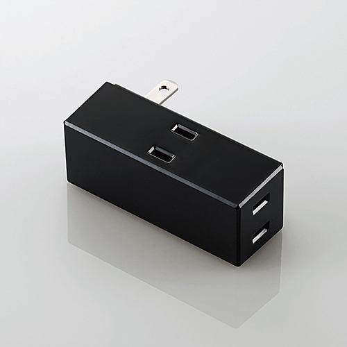 エレコム T-TR04-2300BK トリプルタップ(サイドタイプ) ブラック