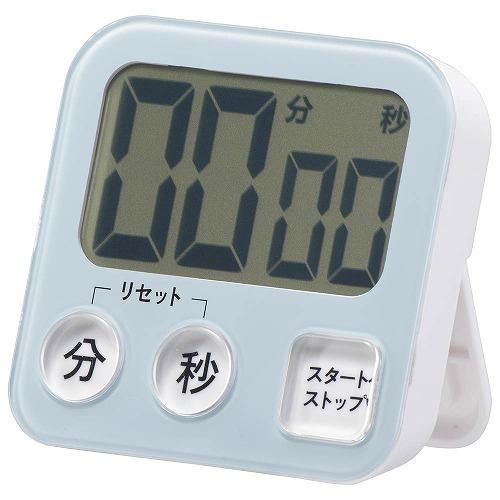 オーム電機 COK-T131-A 大画面タイマー 100分計 アラーム時間 約30秒 液晶4桁表示 ブルー