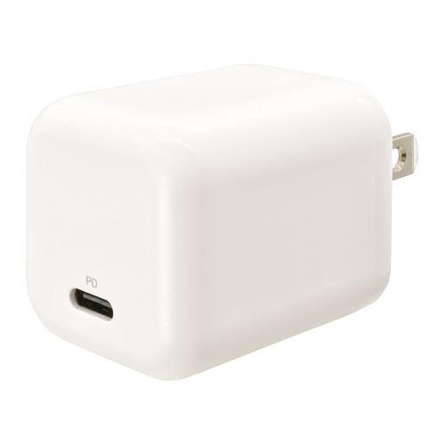 オーム電機 MAV-AP20WC-W AC充電器 Type-C 20W PD対応 ホワイト
